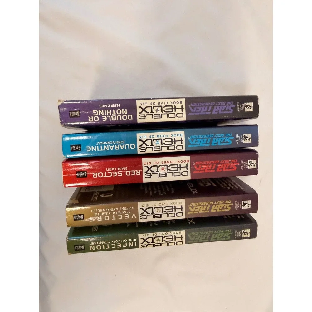Star Trek The Next Generation Double Helix Books 1-5 Paperback Lot TNG Pocket